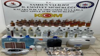 Samsunda şişe ve bidonlarda sahte içki ele geçirildi