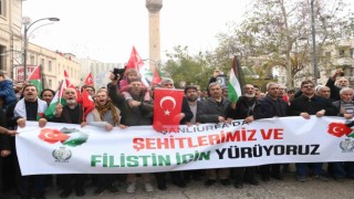 Şanlıurfalılar Filistin ve şehitler için ayağa kalktı