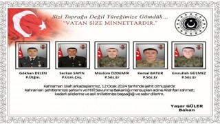 Şehit askerlerin isimleri açıklandı