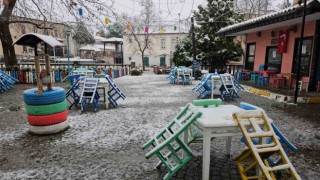 Sındırgıda kar yağışı