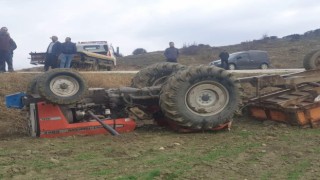 Sungurluda traktör devrildi: 1 yaralı