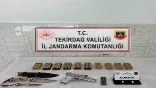 Tabanca ve 500den fazla mermi ele geçirildi