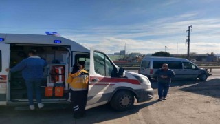 Tekirdağda 2 kişinin yaralandığı kaza kamerada