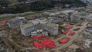 Trabzon Şehir Hastanesinin inşaatı yükseliyor