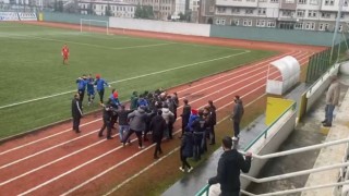 Trabzonda amatör lig maçında gerginlik