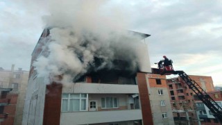 Trabzonda apartman dairesindeki yangın korkuttu