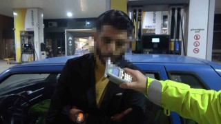 Uygulama noktasından kaçtı, yakıt alırken yakalandı