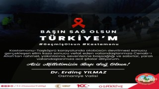 Vali Yılmazdan kazada vefat edenler için başsağlığı mesajı