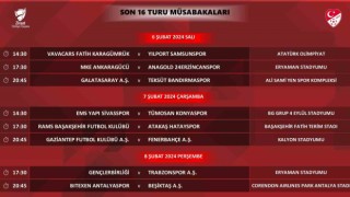 Ziraat Türkiye Kupası Son 16 Turu programı açıklandı