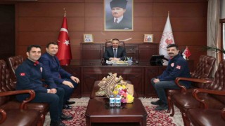 112 Acil Çağrı Merkezi Müdürü Cemal Kar, Vali Hacıbektaşoğlunu ziyaret etti