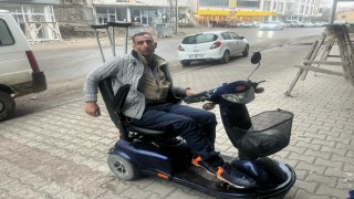 15 yıl değnekle gezen vatandaş akülü arabasına kavuştu