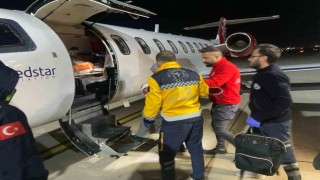 3 aylık bebek ambulans uçak ile Konyaya sevk edildi