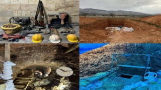 Acıpayam ve Serinhisarda kaçak kazı yapan 8 şüpheli suçüstü yakalandı