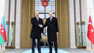 Aliyev, Cumhurbaşkanı Erdoğan Tarafından Karşılandı