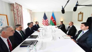 Azerbaycan Cumhurbaşkanı Aliyev, ABD Dışişleri Bakanı Blinken ile bir araya geldi