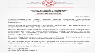 Bakan Şimşek: “TCBM Başkanı Erkanın aldığı karar şahsidir”
