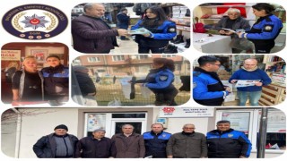 Balıkesirde polis ekipleri vatandaşları hem bilgilendirdi, hem bilinçlendirdi
