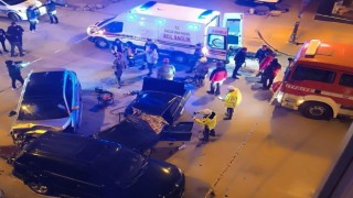 Bandırmada trafik kazası kameralara yansıdı