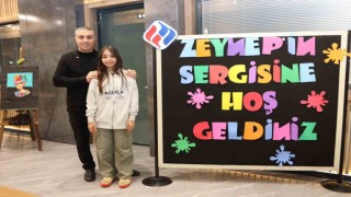 Başkan Ünalın kızı ilk kişisel resim sergisini açtı