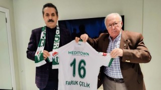 Bursaspor Başkanı Sinan Bür, Faruk Çeliki ziyaret etti