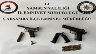 Çarşambada 2 adet ruhsatsız tabanca ele geçirildi