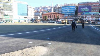Cumhurbaşkanı Erdoğanın Zonguldak mitingi öncesi hazırlıklar sürüyor