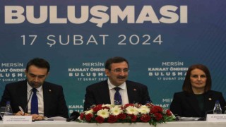 Cumhurbaşkanı Yardımcısı Yılmaz, Mersinde kanat önderleriyle bir araya geldi