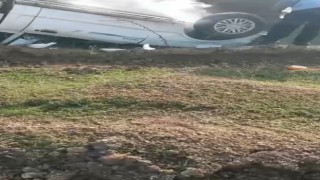 Direksiyonda uyuyakaldı, otomobil takla attı