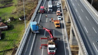 Dorse kaldırıldı, otoyol trafiğe açıldı