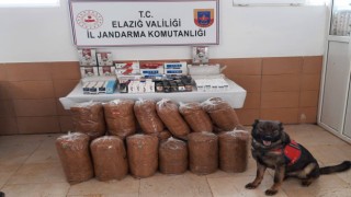 Elazığda 150 kilo kaçak tütün ele geçirildi