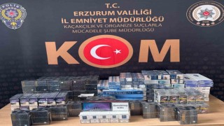 Erzurumda 645 paket kaçak sigara yakalandı