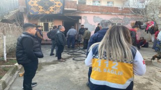 Evde çıkan yangın korkuttu