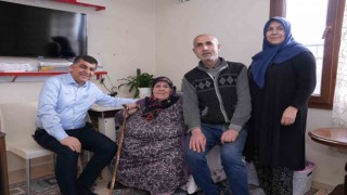 Fadıloğlu, Pervin Orhanı evinde ziyaret etti