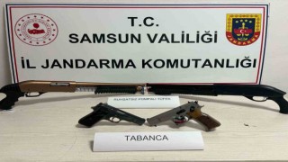 Havaya ateş açan şahıslar tabanca ve tüfeklerle yakalandı