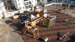 Hisartepe Mahallesinde çocuklar yeni parklarına kavuştu