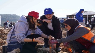 İTÜlü öğrenciler, YK Enerjinin Milastaki eski maden sahasına ‘250. Yıl Hatıra Ormanı için fidan dikti