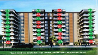 İzmit Belediyesi, yaptırdığı projedeki 12 dairenin satışını gerçekleştirecek