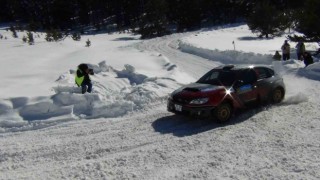 Karsta rallicilerin karla sınavı