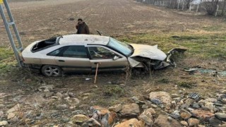 Kayseride otomobil şarampole uçtu: 1 yaralı