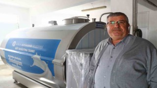 Kokurteli Yazır Mahallesine 4 tonluk süt tankı desteği
