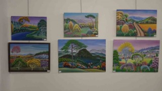 Kütahyada merhum ressam Hüseyin Yüce anısına resim sergisi