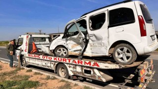 Mardinde otomobil ile hafif ticari araç çarpıştı: 1 yaralı