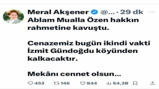 Meral Akşener hayatını kaybeden ablası için Kocaeliye geliyor
