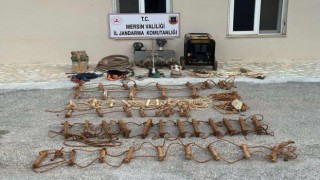 Mersinde kaçak kazı yapan 5 şüpheli suçüstü yakalandı