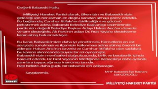 MHP Babaeskide adayını geri çekti, AK Partiyi destekleyecek