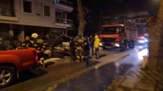 Milasta otomobil küle döndü