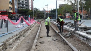 Nostalji Tramvay hattında hummalı çalışma