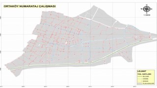 Ortaköyde ‘Küme Evlerine numarataj çalışması