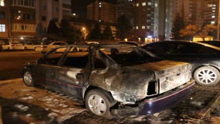 Park halindeki otomobil cayır cayır yandı