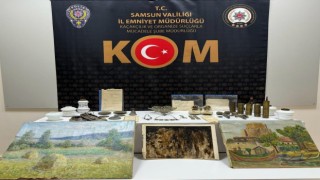 Polis uygulamasında etnografik eserler ele geçirildi